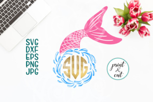 Beach Mermaid Monogram: A Versatile Design for Creative Projects