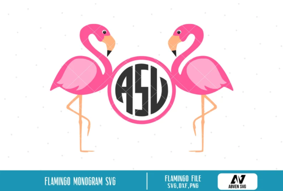 Flamingo Monogram: A Creative Design for Every Project